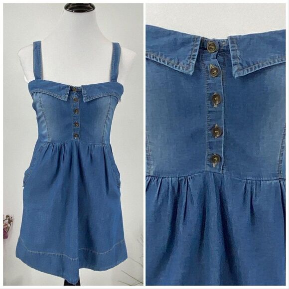 Forever 21 Denim Sun Dress Small - Picture 1 of 6